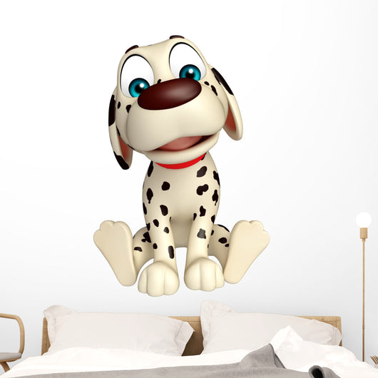 Dog funny cartoon character Wall Decal