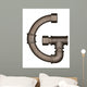 Pipe Alphabet Letter Wall Decal Design 4