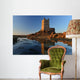 Seymour Tower, Jersey, U.K.    Wide angle image of a military 19th century Napoleonic Wars tower shot on a Spring low tide one mile from shore at sunset. Wall Mural