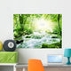 Sunshine in a forest Wall Mural