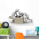 3D People and Cardboard Wall Decal