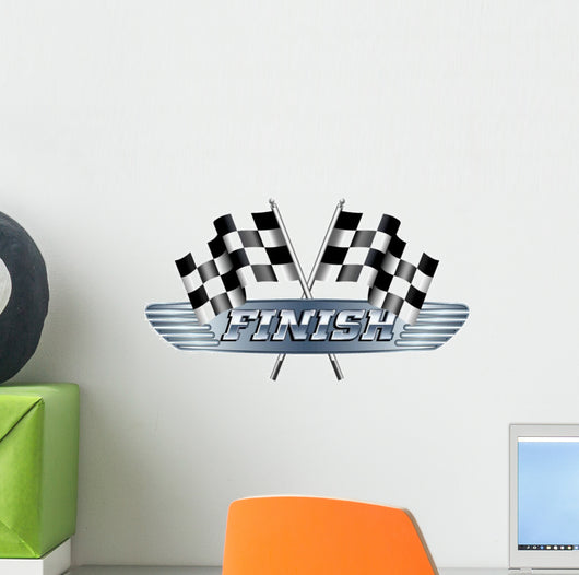 Checkered  Flags Motor Wall Decal