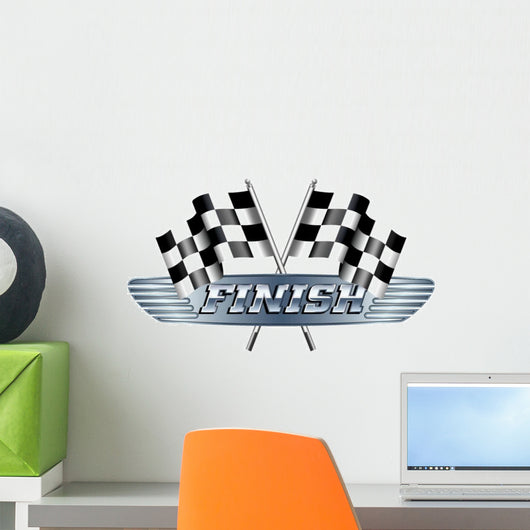 Checkered  Flags Motor Wall Decal