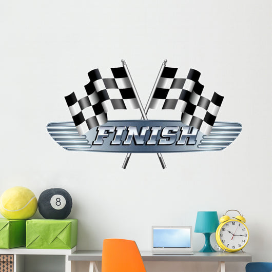 Checkered  Flags Motor Wall Decal
