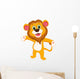 happy lion cartoon Wall Decal