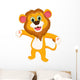 happy lion cartoon Wall Decal