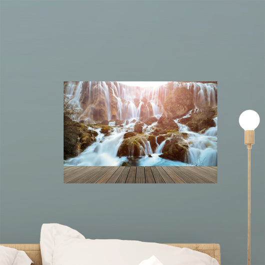 Waterfall in Jiuzhaigou national park, China Wall Mural