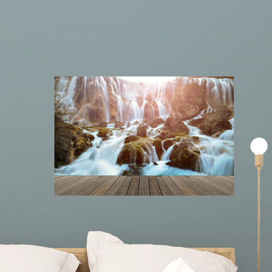 Waterfall in Jiuzhaigou national park, China Wall Mural