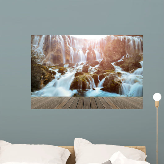 Waterfall in Jiuzhaigou national park, China Wall Mural