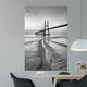 Vasco da Gama bridge at black and white, sunrise Lisbon Wall Mural