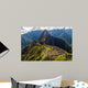 Machu Picchu ruins from above, Wayna Picchu mountain in the background, Peru Wall Mural