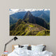 Machu Picchu ruins from above, Wayna Picchu mountain in the background, Peru Wall Mural