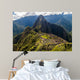 Machu Picchu ruins from above, Wayna Picchu mountain in the background, Peru Wall Mural