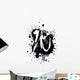 grunge alphabet W Wall Decal