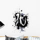 grunge alphabet W Wall Decal