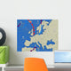 Wetterkarte Europa Wall Decal