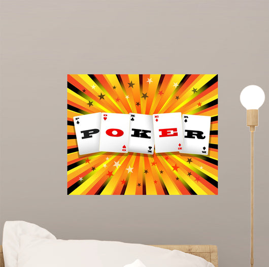 Colorful Poker Background Wall Mural