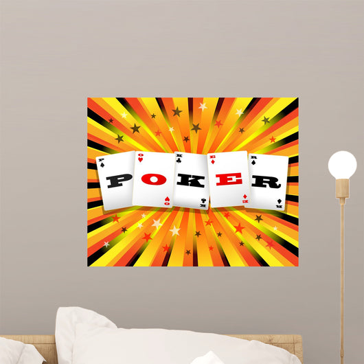Colorful Poker Background Wall Mural