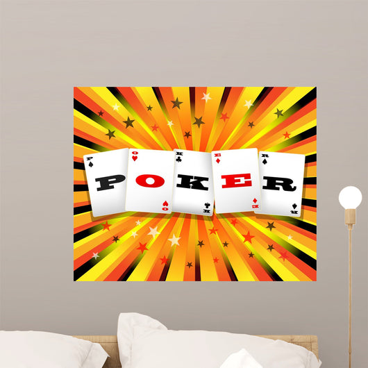 Colorful Poker Background Wall Mural