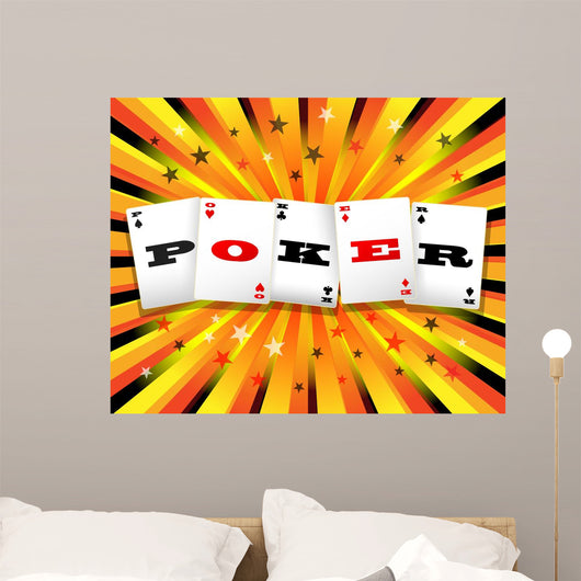 Colorful Poker Background Wall Mural
