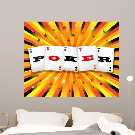 Colorful Poker Background Wall Mural