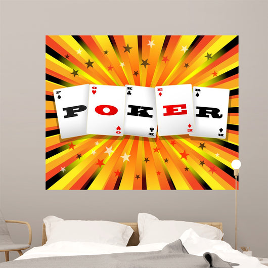 Colorful Poker Background Wall Mural