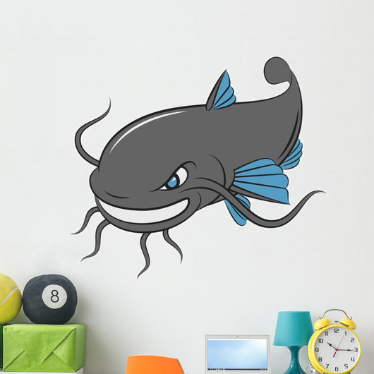 Cartoon Catfish Vector Wall Decal – Wallmonkeys