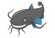 cartoon catfish, vector Wall Decal