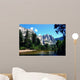 Yosemite fall and swinging bridge Wall Mural