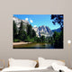 Yosemite fall and swinging bridge Wall Mural