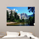 Yosemite fall and swinging bridge Wall Mural