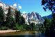 Yosemite fall and swinging bridge Wall Mural