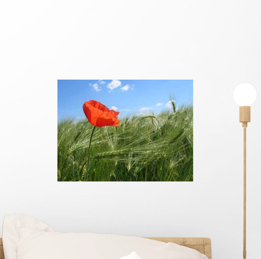 Poppy and Clouds Wall Decal