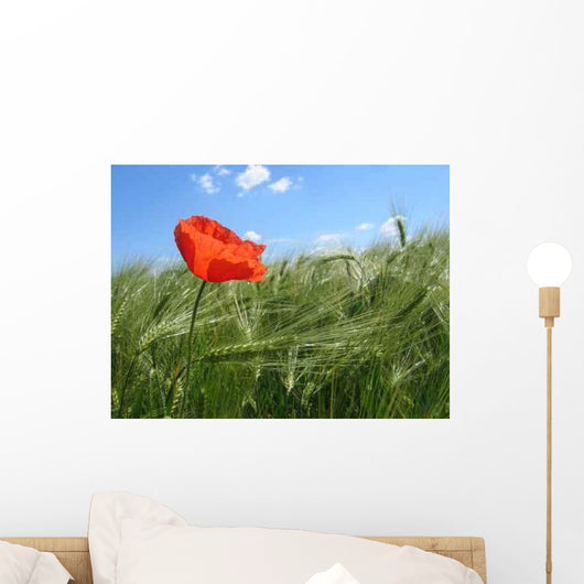 Poppy and Clouds Wall Decal