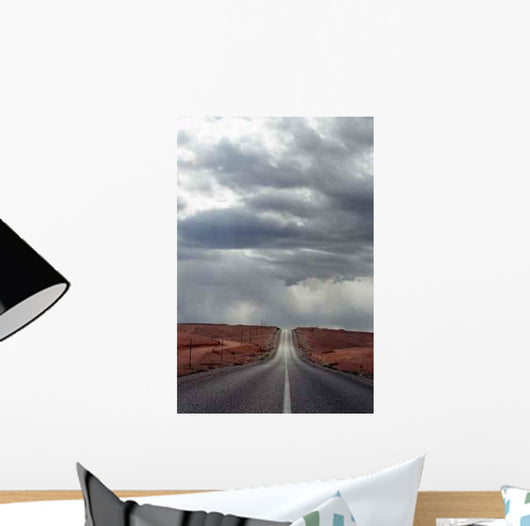 Empty Road Desert Area Wall Decal