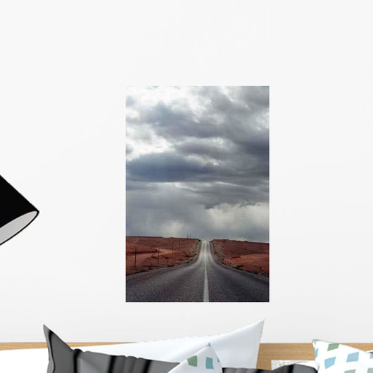 Empty Road Desert Area Wall Decal
