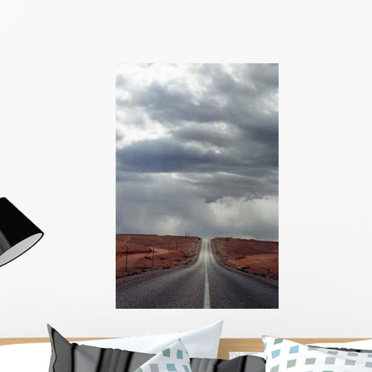 Empty Road Desert Area Wall Decal