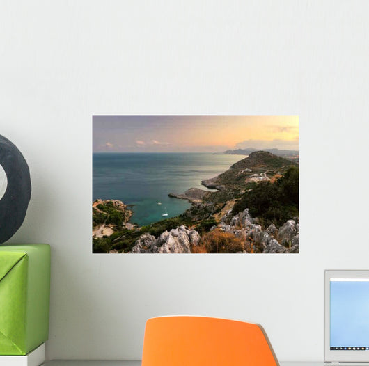 Sea Landscape with Yachts Wall Decal