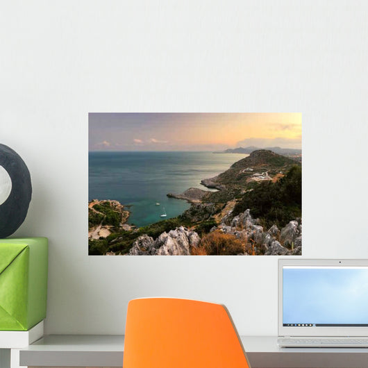 Sea Landscape with Yachts Wall Decal
