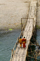 Young Monks on a Bridge Wall Mural