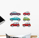 Classic Cars Design Wall Decal Sticker Set