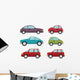 Classic Cars Design Wall Decal Sticker Set