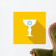 Cup with Star of David icon, flat style Wall Mural