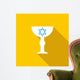 Cup with Star of David icon, flat style Wall Mural