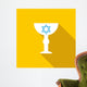 Cup with Star of David icon, flat style Wall Mural