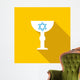 Cup with Star of David icon, flat style Wall Mural