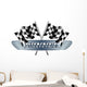 Winner Checkered  Flags Wall Decal