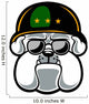 Bulldog Army Mascot Wall Decal