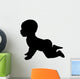 Vector silhouette of baby. Wall Decal
