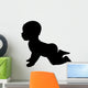 Vector silhouette of baby. Wall Decal